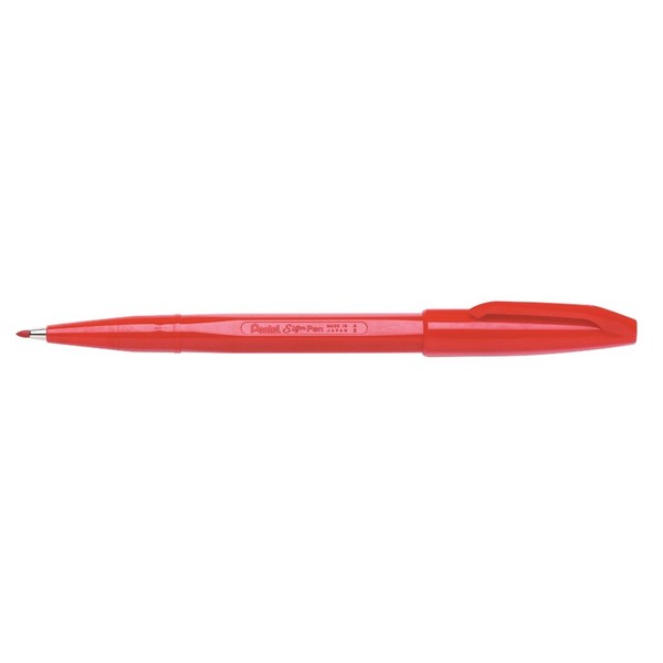 Pentel S520-B Sign Pen - Red, Pack of 12