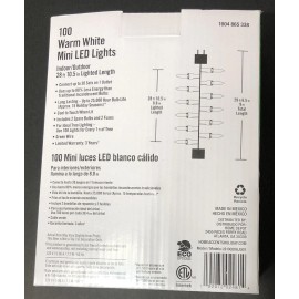 Home Accents Holiday 100 LED Mini Lights Mini With Green Wire - 28 Ft