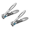 Luvish Toenail Clippers, Silver, 2 Pieces / 러비쉬 내성 발톱깎이, 실버, 2개