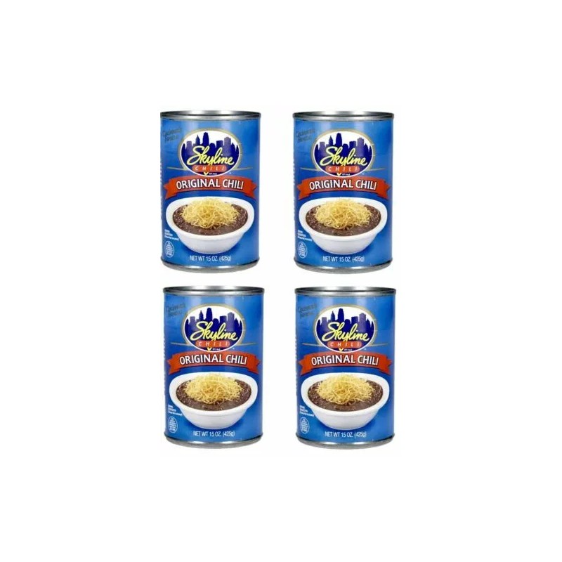 SKYLINE CHILI 15oz - FOUR 15oz CANS Cincinnati Chili exp 01/2027
