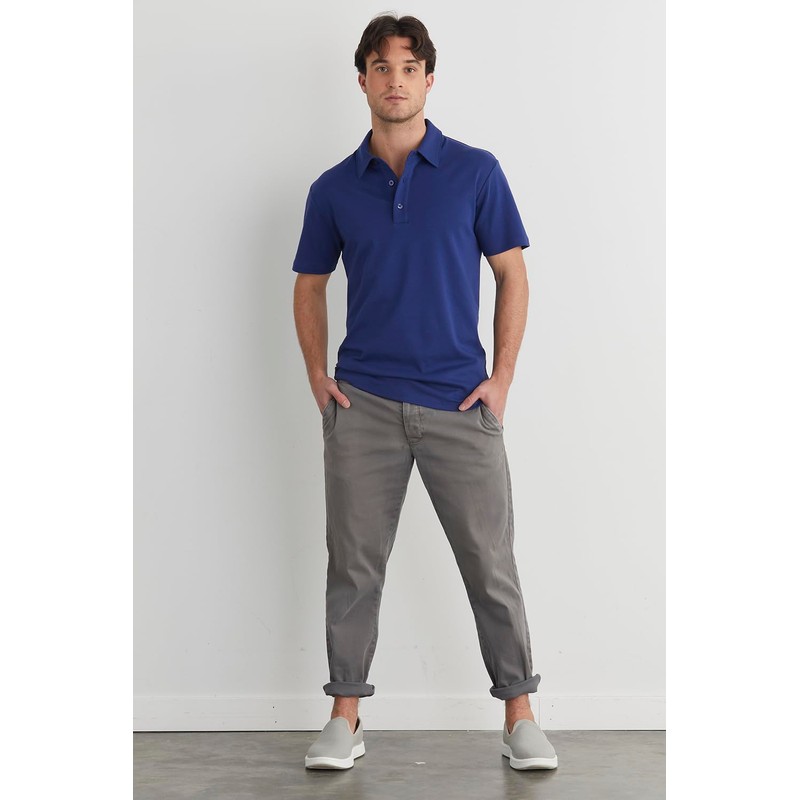 Fair índigo Forever Organic Polo para hombre, Marina de medianoche,