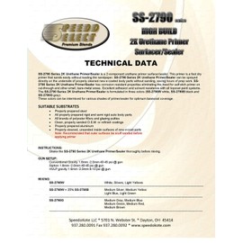 Speedokote SS-2790B/SS-2790A Super Fill High Build Primer Black