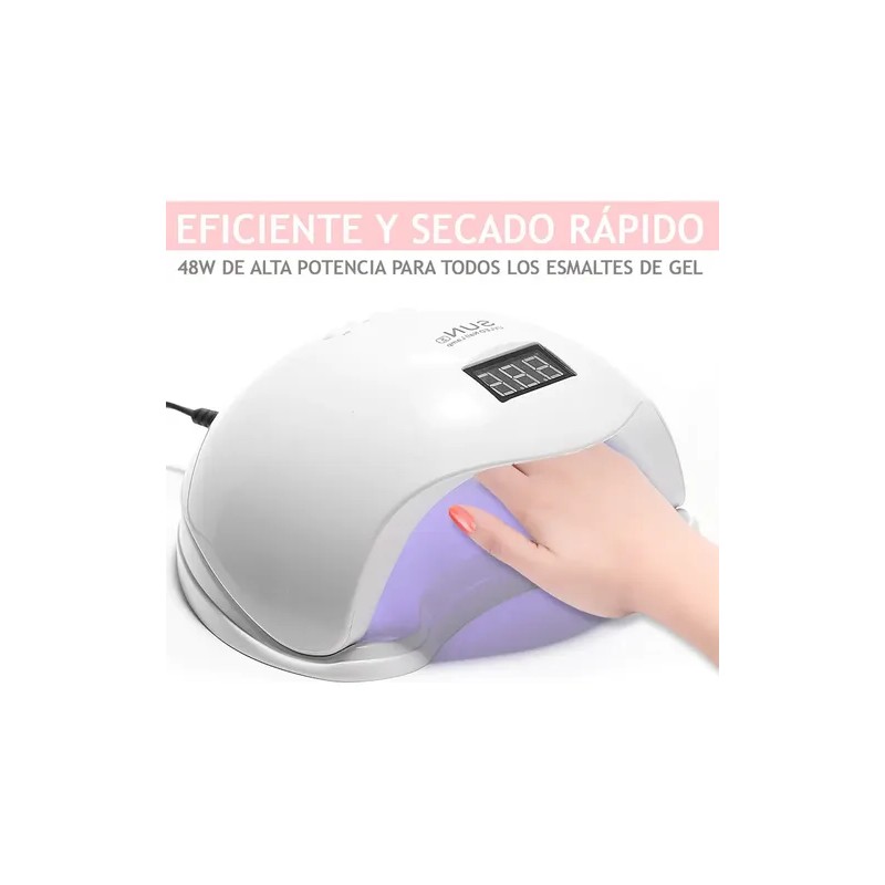 Lampara De Uñas Uv Profesional Secador Uñas Led Con Pantalla