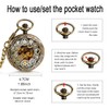 Unendlich U Men's Roman Numerals Scale Pocket Watch with Necklace