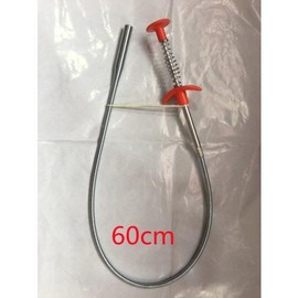 60CM Sewer Dredger Spring Pipe Dredging Tool Household Hair Cleaner Drain Clog Remover Cleaning Tools Household For Kitchen Sink Kitchen Gadgets - Color: white 60cm