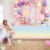QUERICKY 4 Pack Pastel Rainbow Tablecloths, 220x130cm Rectangle Pastel Rainbow