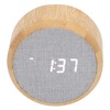 Digital Alarm Clock Round LED Voice Control Brightness Adjustable 12h