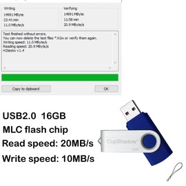 CupShadow 16GB Flash Drive USB Drive Thumb Drive USB Flash Drives USB2.0 Memory Stick USB Stick USB Flash Drive (Blue,16GB)