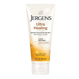 Jergens Ultra Healing Dry Skin Moisturizer; Crema Corporal; 2 Onzas; con mezcla HYDRALUCENCE; Proteínas de Seda y Extracto de Cítricos; para ayudar a Restaurar la Luminosidad de la Piel; 59mL