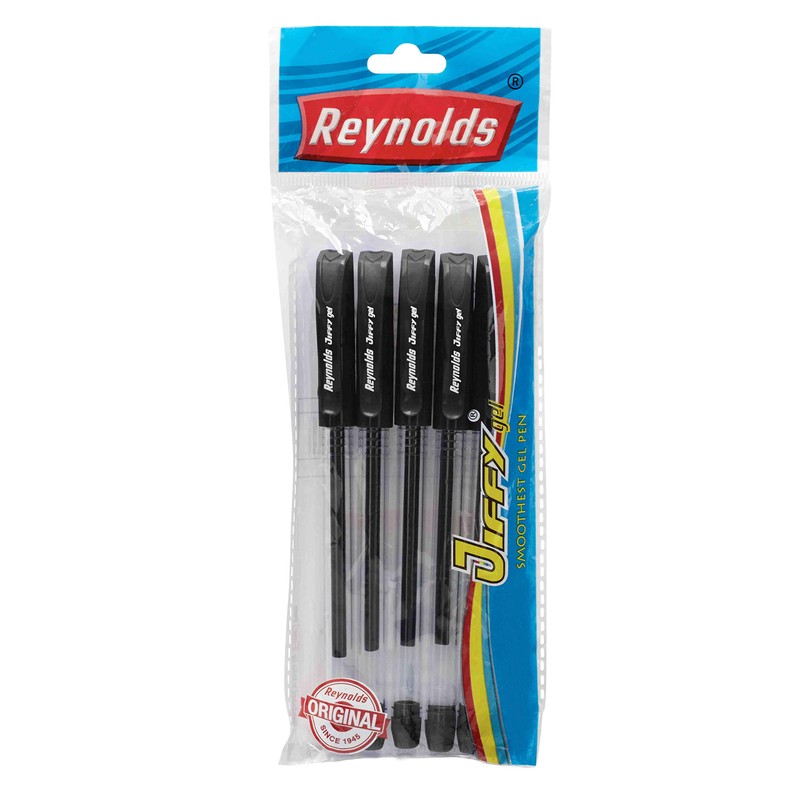 Reynolds Jiffy 0.5mm Needle Point Gel Pens Black Ink -