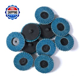 10Pcs 2-Inch Zirconia Roll Lock Die Grinder Drill Flap Disc 40-120 Gritmaterial: Imported Zirconia, grit: 60, size: 2-Inch