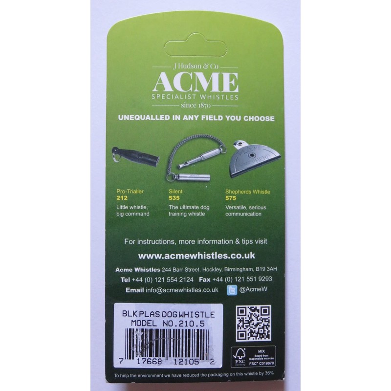 ACME/#210.5 Working Dog Whistle (The Most Common Dog Whistle) (Black)