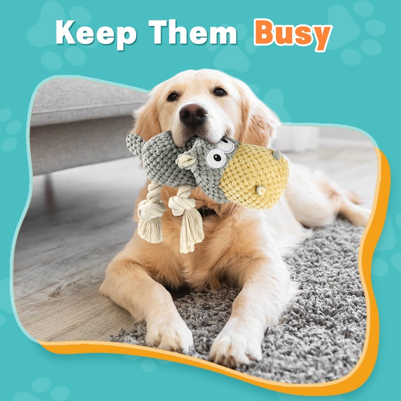 Tooptate Dog Toys for Aggressive Chewers - Squeaky Dog Toys