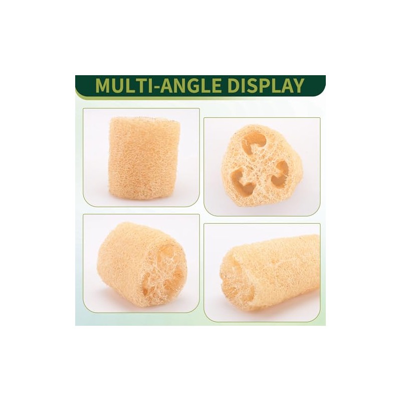 Esponja Luffa Natural, Multusos para baño y Cocina, Exfoliante