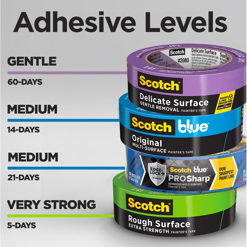 Scotch Delicate Surface Painter's Tape, Purple, Masking Tape Protects Delicate