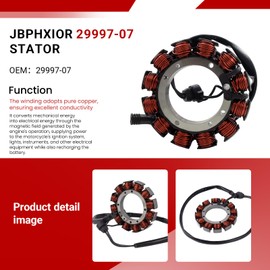 JBphxior 29997-07 Stator Coil FIT For Harley Davidson Sportster 883 2007-2013, Sportster 1200 2007-2013,Iron 883 XL883N 2009-2014,Forty Eight XL1200X 2010-2014, OEM 29997-07