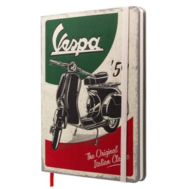 Nostalgic-Art Retro Notebook A5 Vespa - The Italian Classic - Gift Idea for Scooter Fans Bullet Journal Dotted Vintage Design