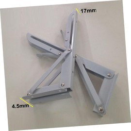 Operitacx Pack of 2 Folding Triangle Wall Shelf Brackets Robust Foldable Support Brackets with High Load Capacity for Wall Mounting in Living and Business Area