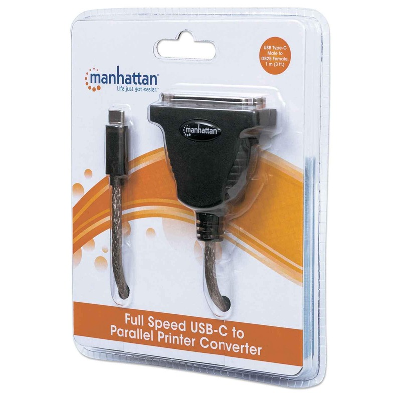 MANHATTAN Full-Speed USB-C to Parallel Printer Conversion (152518)