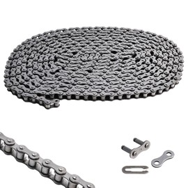 Patioer #41 Roller Chain 10 Feet for Electric Gate Openers with 2 Connecting Links, Carbon Steel Chains for Automatic Sliding Gate Opener Operator Garage Hanger Door Go Karts ATVs Dirt Bikes
