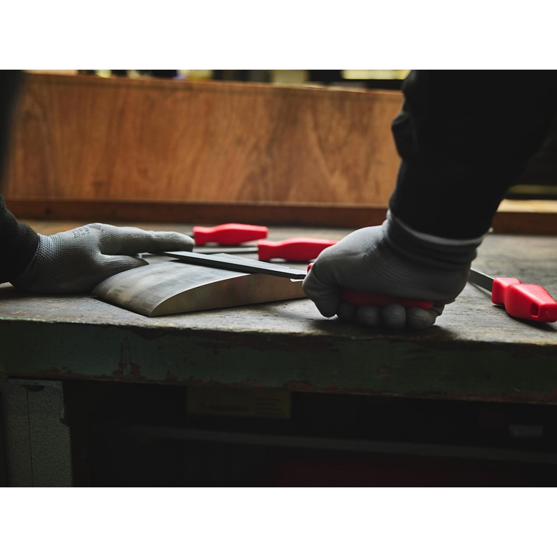 Dick 11021000 Mini-Multipurpose File with Stahlgriff, Grey/Red, 10 x 4