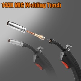 Industrial MIG Welding Gun 250A - Gas Metal Arc Welder Torch with 8.2ft Heavy Duty Cable, Compatible with MIG Welder, Smooth Wire Feed & Ergonomic Handle