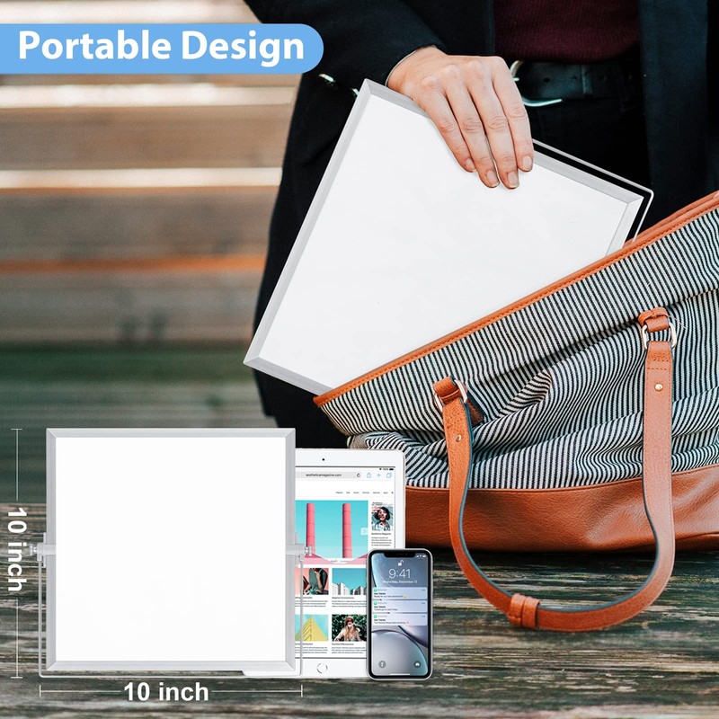 ARCOBIS Small WhiteBoard with Stand 10" X 10", Magnetic Double-Sided