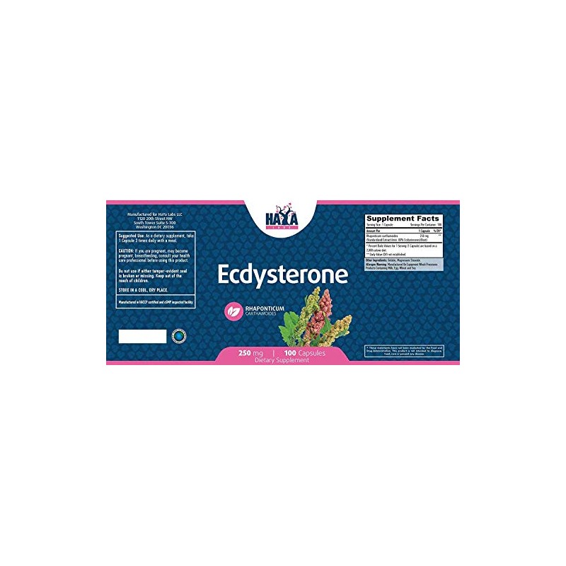 Haya Labs Ecdysterone 250mg 100 Capsules