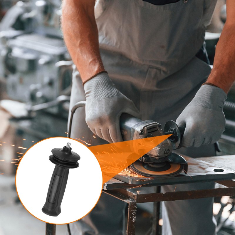 HARFINGTON Angle Grinder Side Handle 8mm Thread Plastic Non-Slip Angle