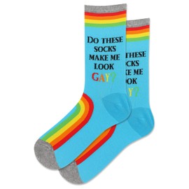 Hot Sox Women's Fun Love & Pride Crew 1 Pair Pack-Cool & Cute Fashion Gifts, Do These Socks (Light Blue), 4-10
