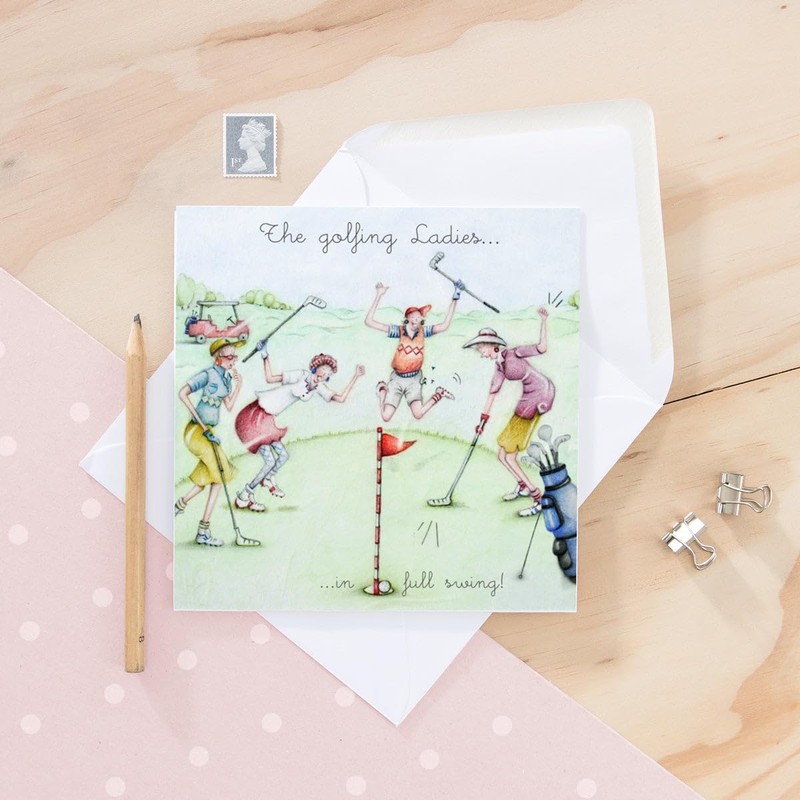 Ladies Golf Card - The Golfing Ladies....in full swing! -