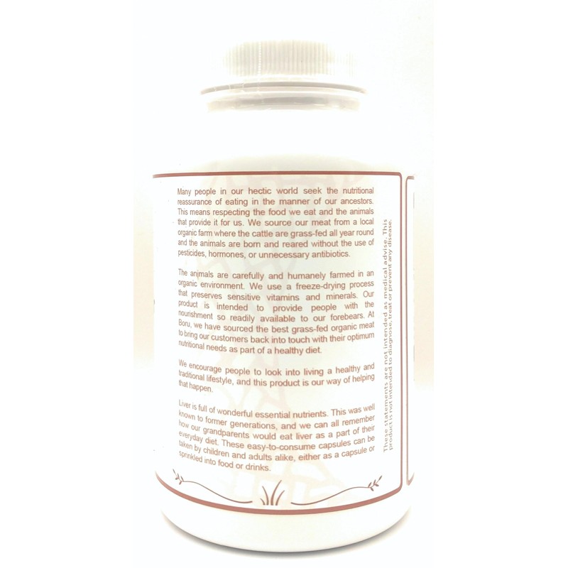 Boru Grass Fed Irish Beef Liver Powder Undefatted 150 grams
