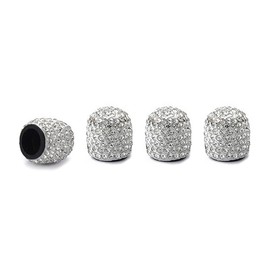Marcraft Diamond Crystal Rhinestone Bling Tyre Wheel Valve Caps Dust Caps (4 Pack) Universal for Cars, SUVs, Bicycles, Motorcycles, Trucks | Screw-On
