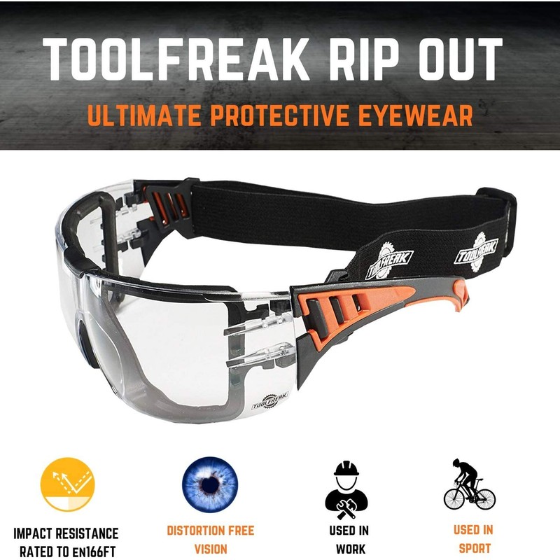ToolFreak Rip Out Safety Glasses for Work and Sport, Feature