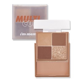 I'M MEME Mini 2-in-1 Palette - Multi Cube | Portable, Versatile, 4 Eye-shadows and 1 Blush, 07 Deep Chocolate mousse, 0.27 Oz