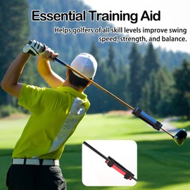 MistyBrew Golf Swing Speed Trainer Weighted Clip - Golf Club Training Aid for Warm-Up, Swing Practice, and Enhanced Performance, Non-Slip Golf Accessory Equipment Tool for Golf Clubs (1PC), Blue