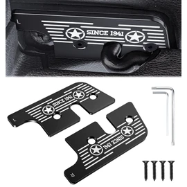 Upgraded Sun Visor Repair Kit, Eamplest Aluminum Alloy Star Sun Visor Clips Compatible with Jeep Wrangler JK 2018,JL 2018-2023,2020-2023Gladiator Accessories,Quick and Easy Repair Loose Visor