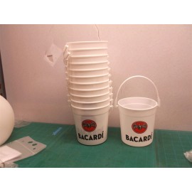 Pack of 12 Promotional Bacardi - Bucket Plastic Cooler Tip Bucket 5" In 32 oz AC