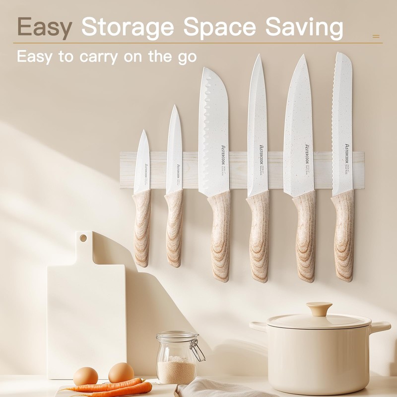 Astercook Knife Set, 13 Pieces Kitchen Knives Set with Ceramic
