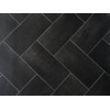 PVC Flooring Vinyl Flooring Nested Tiles, Black, DIN A4 Sample