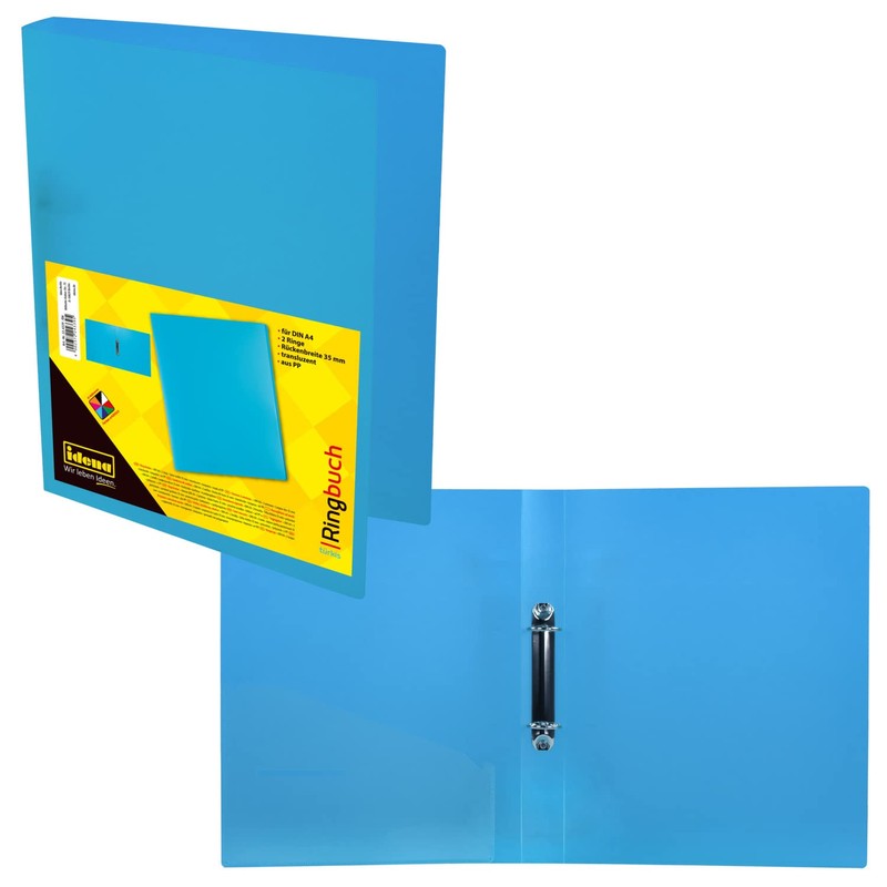 Idena 224334 A4 ring binder – 2 rings turquoise