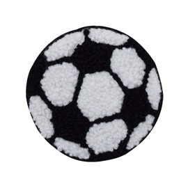 2-1/4 Inch Chenille Soccer Ball - Sports - Embroidered Iron on Patch