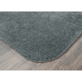 Garland Rug Traditional Nylon Washable Dark Gray 3 Piece Set - Lid, Contour, Bath Rug - Soft, Absorbent, and Stylish for Your Bathroom