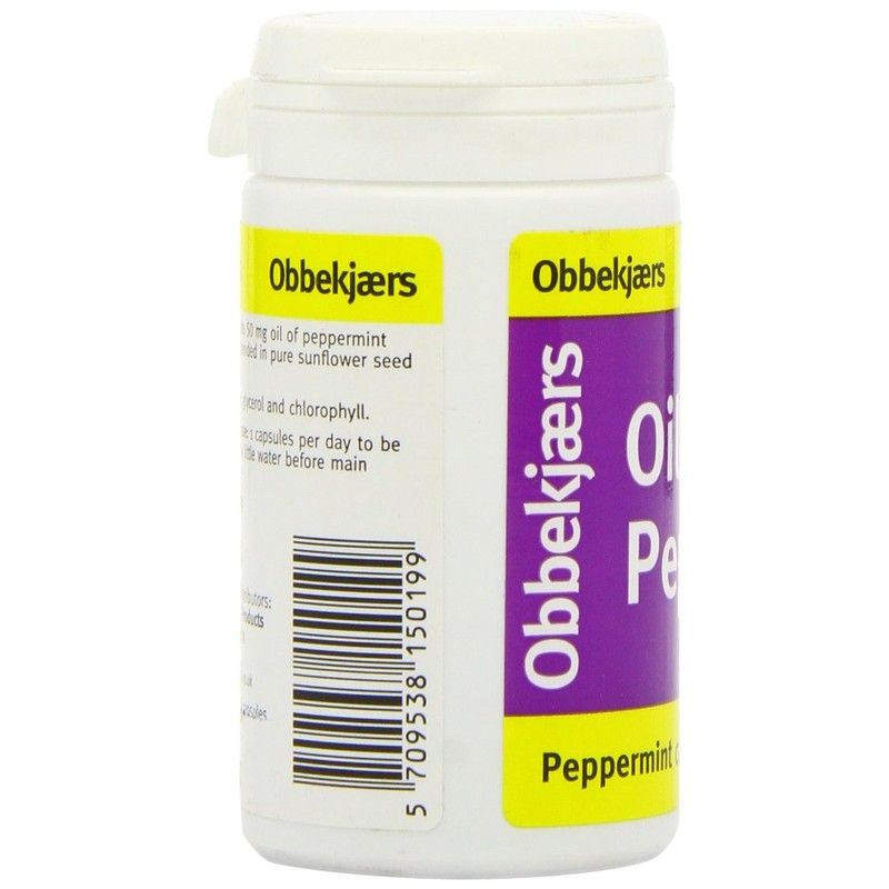 Obbekjaers 50mg Peppermint - Pack of 90 Capsules