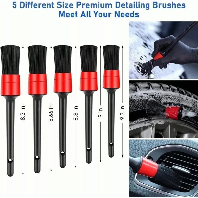 Cepillo Limpieza Automotriz Pinceles Detalle Coche Set 20 Pc
