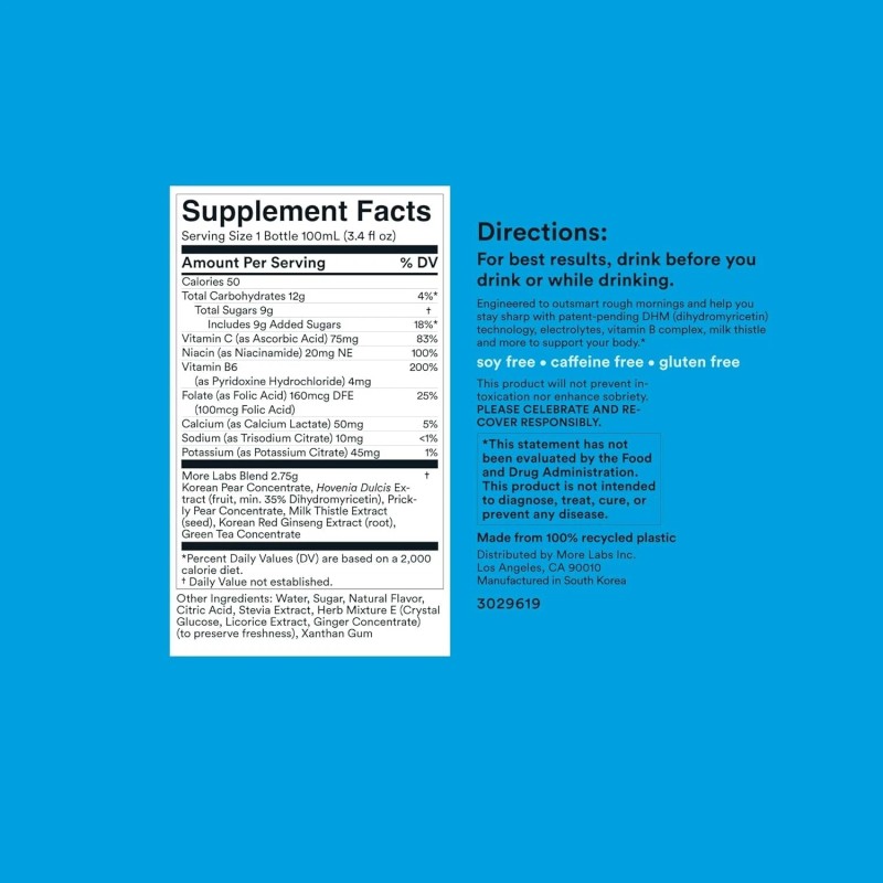 More Labs Morning Recovery Electrolyte Drink – Original Lemon |