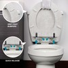 Toilet Seat, Slow Close, Premium Moulded Wood, Quick Release, Marble