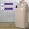 Superio Large Kitchen Trash Can 13 Gallon Beige Swing Top