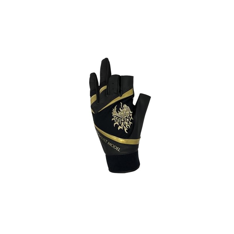 SUNLINE SUG-238 Specialist Gloves, 3 Finger Cut, Black x Gold,