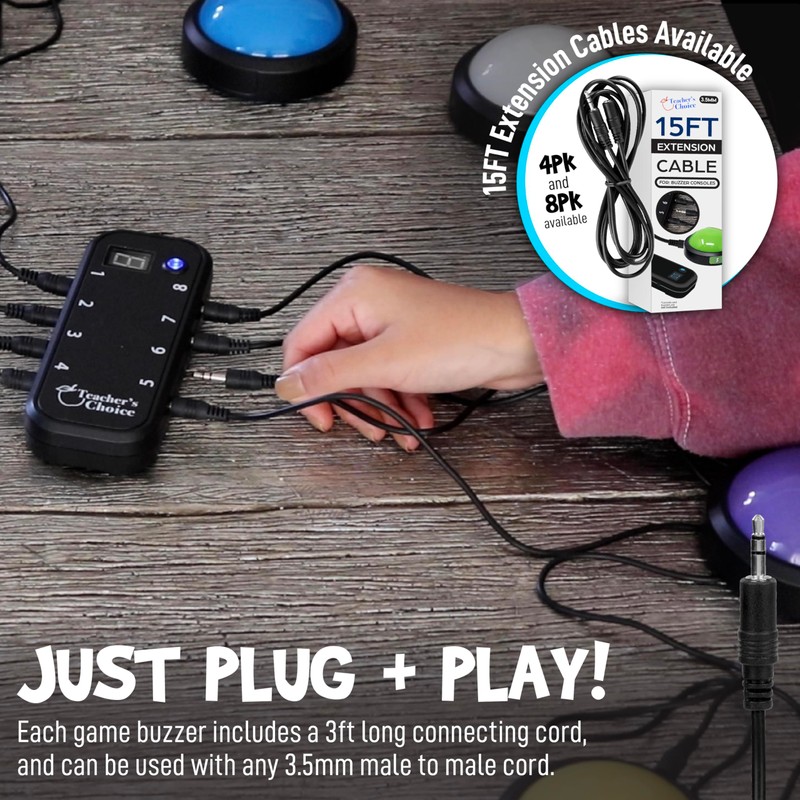 Teacher's Choice Light Up Game Buzzer System, Displays The Winning
